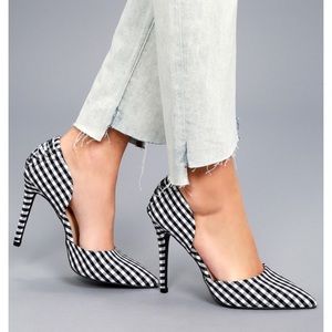 Quipid Printed Gingham Pumps size 8
